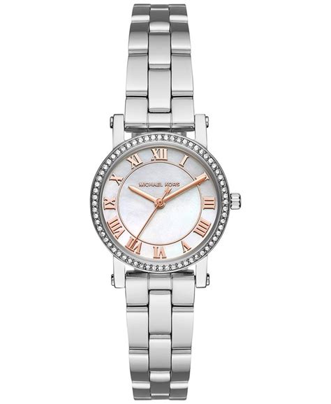 michael kors women's norie silver-tone watch mk3557|Michael Kors Women's Norie Silver.